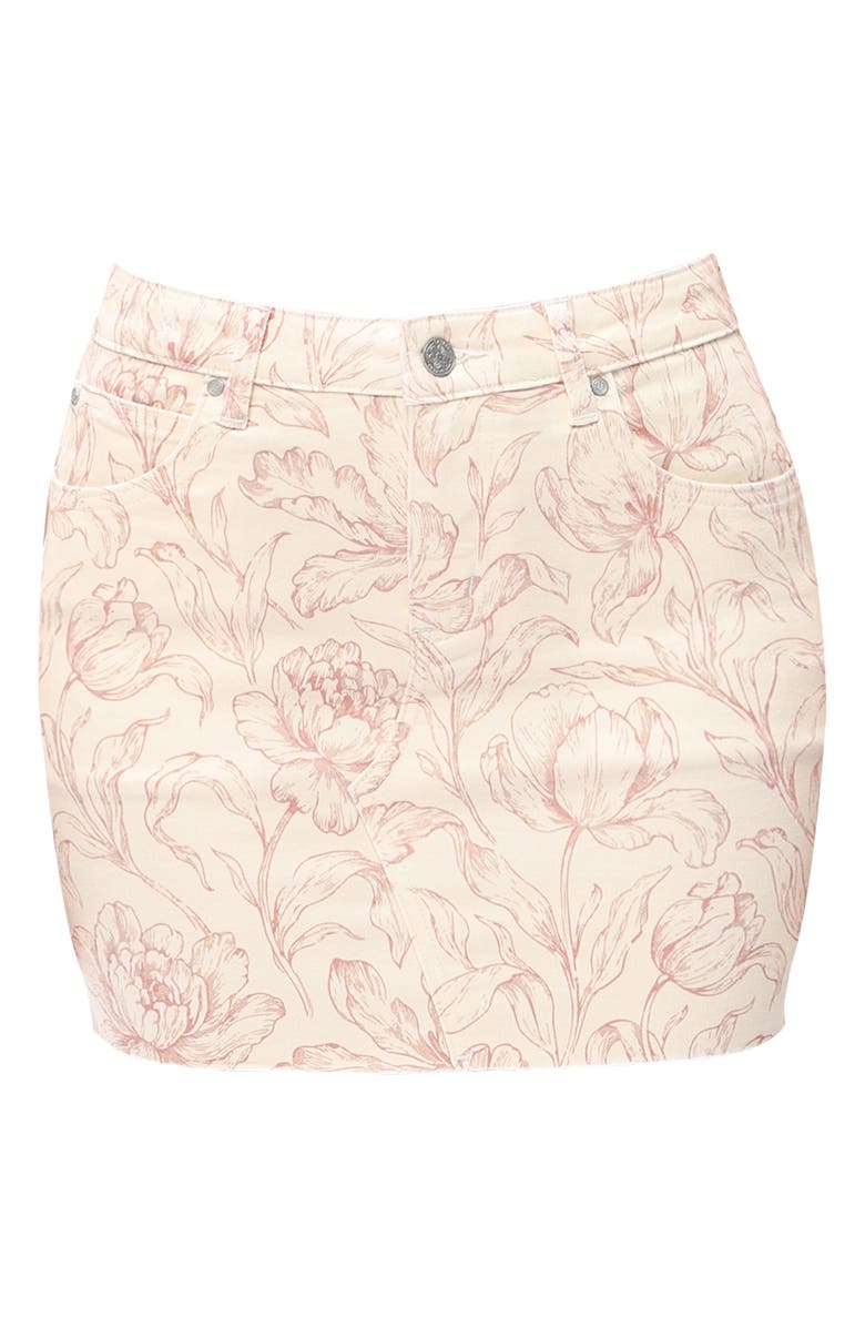 Bayeas Montreal Floral Denim Miniskirt, Alternate, color, Softrealm