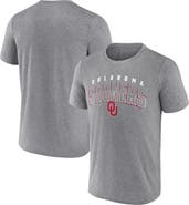FANATICS Men's Fanatics Heather Gray Oklahoma Sooners Outline Split T-Shirt
