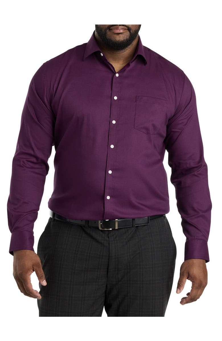 Michael Kors Big & Tall Non-Iron Solid Dress Shirt, Alternate, color, 