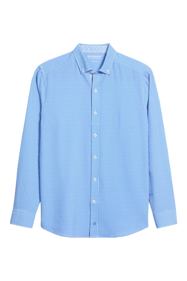 XC+™ Performance Game Day Gingham Button-Up Shirt, Alternate, color, ROYAL