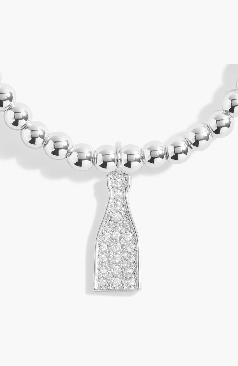 A Littles & Co A Little 'This Calls For Champagne' Bracelet in Silver Plating, Alternate, color, Metallic Silver