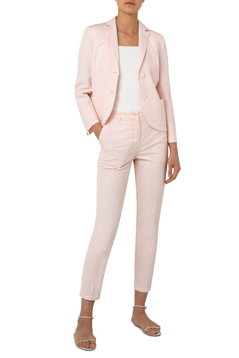 Cotton Blend Seersucker Blazer, Alternate, color, CREAM-BLOSSOM