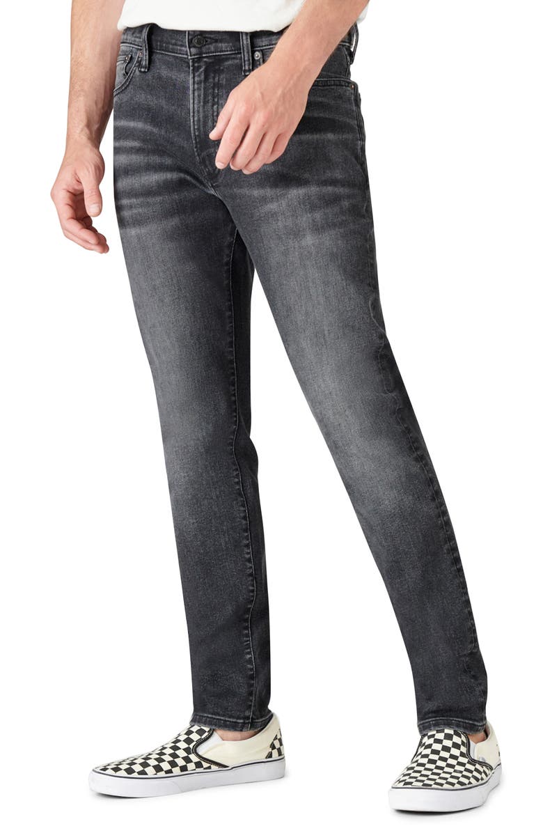 Lucky Brand 411 Athletic Fit Tapered Jeans, Alternate, color, Black Lake