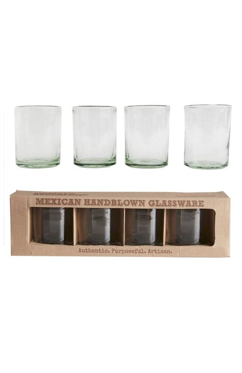 Handblown Glasses DOF - Set of 4