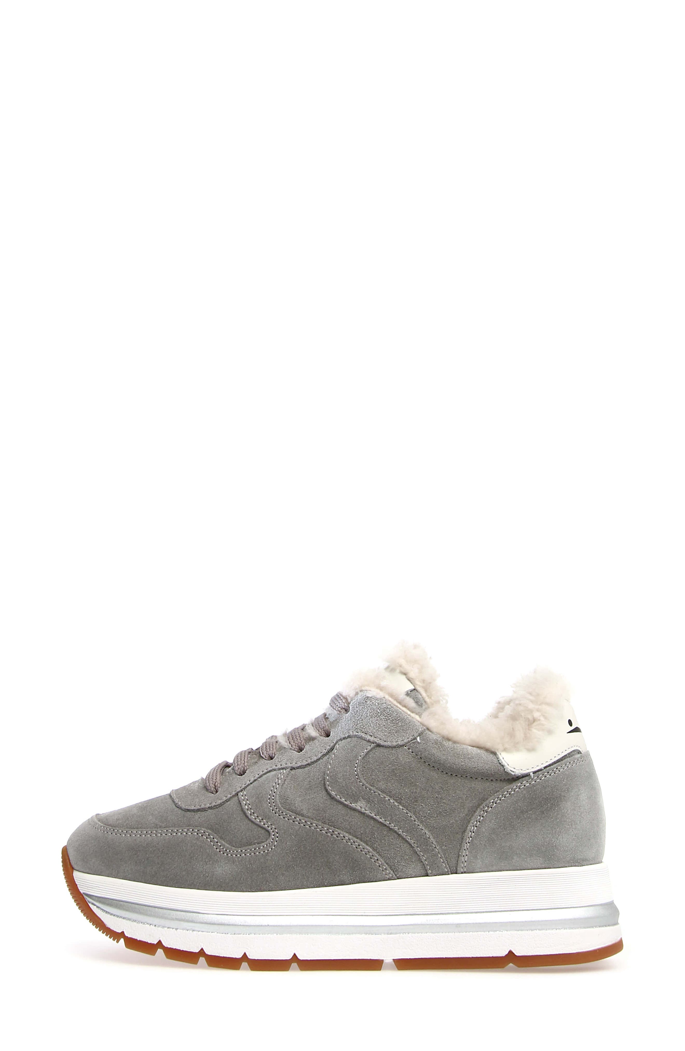 Maran Genuine Shearling Lined Sneaker, Alternate, color, GREY