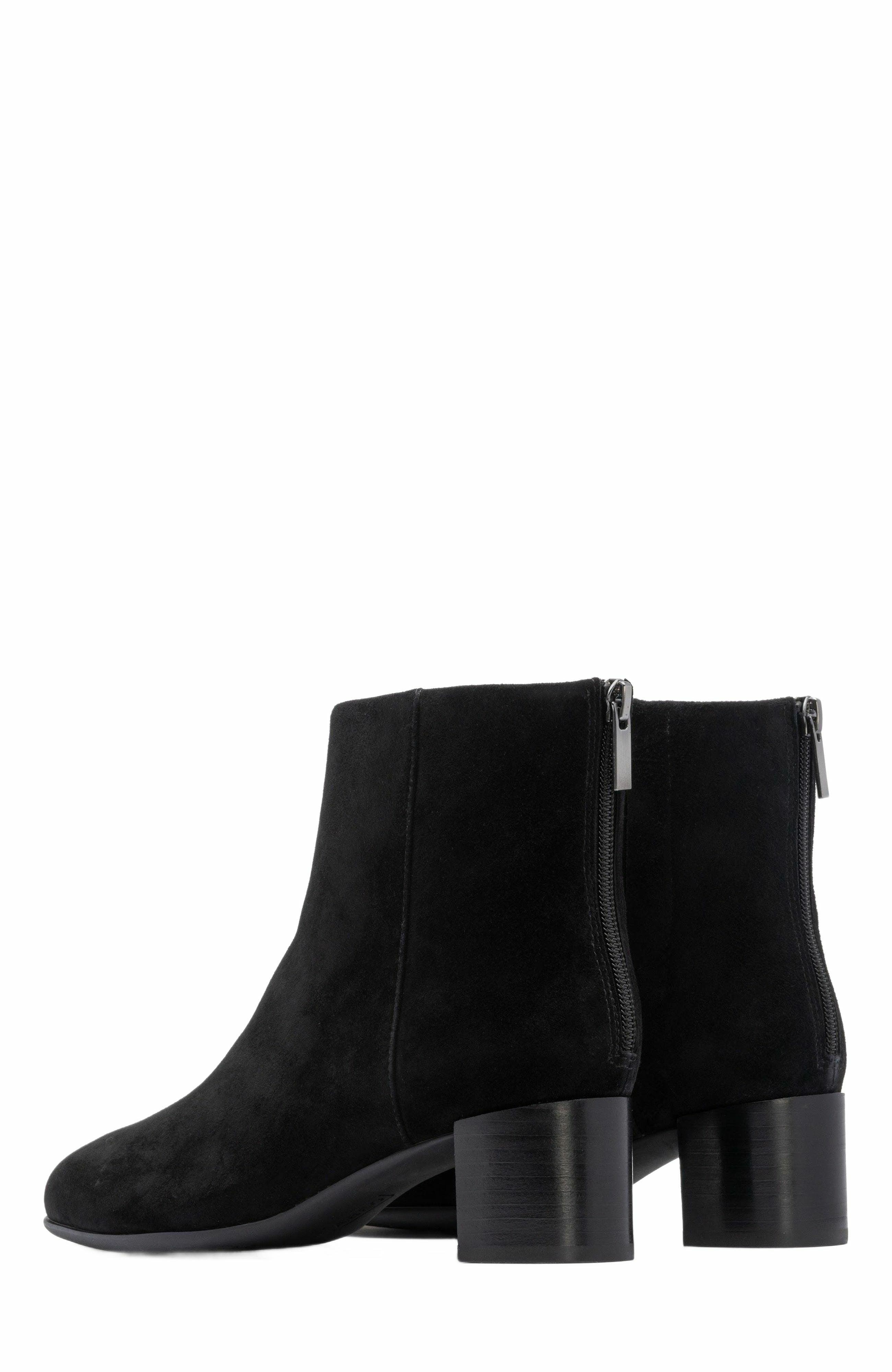 ABEO Plaza Back Zip Boot, Alternate, color, Black Suede - Regular