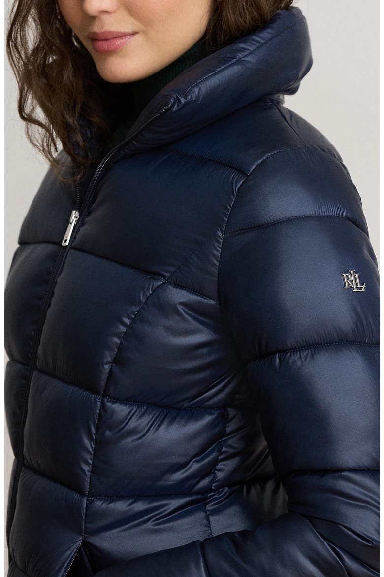 Zip Front Puffer Jacket, Alternate, color, DK NAVY