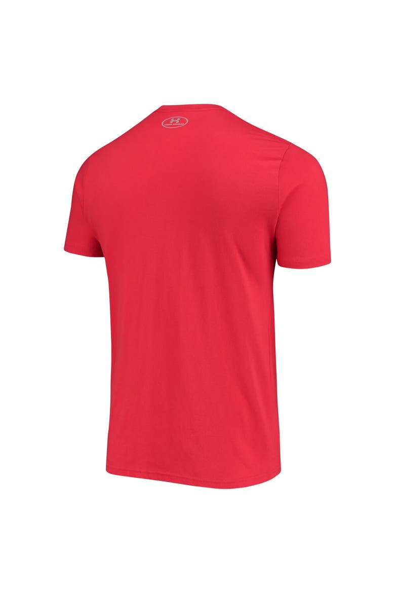 Men's Under Armour Red Maryland Terrapins School Logo Performance Cotton T-Shirt, Alternate, color, Red
