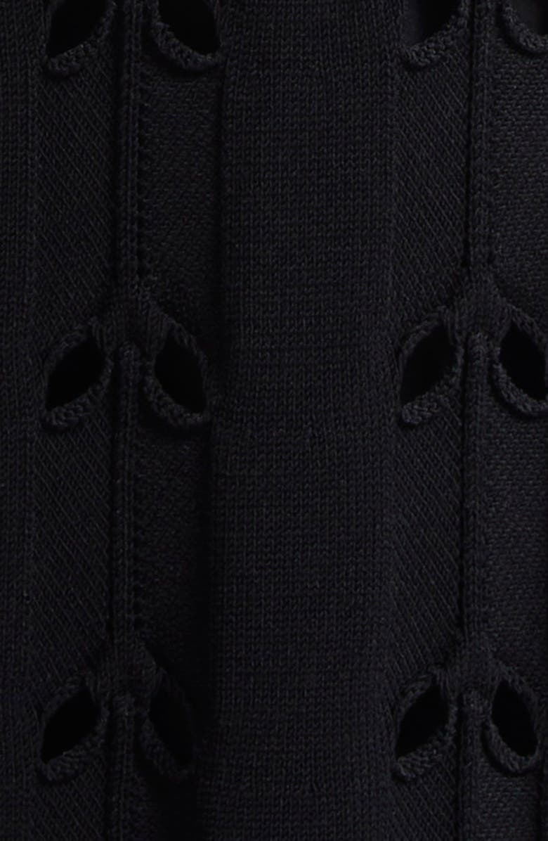 Zimmermann Rhiannon Pointelle Maxi Sweater Dress, Alternate, color, Black