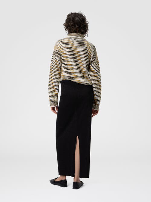 Missoni Metallic-detail Slit Skirt In Black