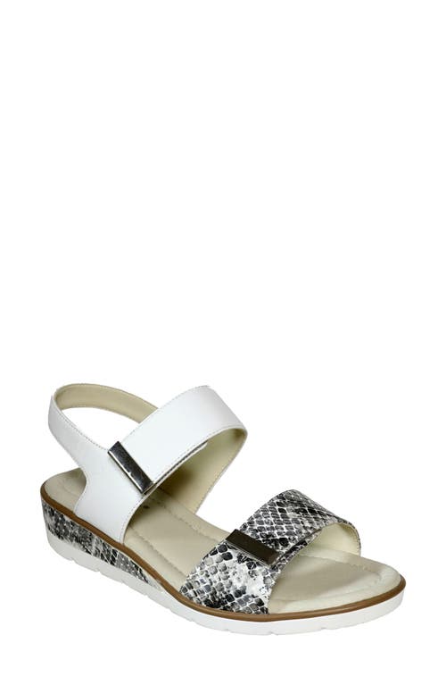 David Tate Civic Slingback Sandal In White Multi