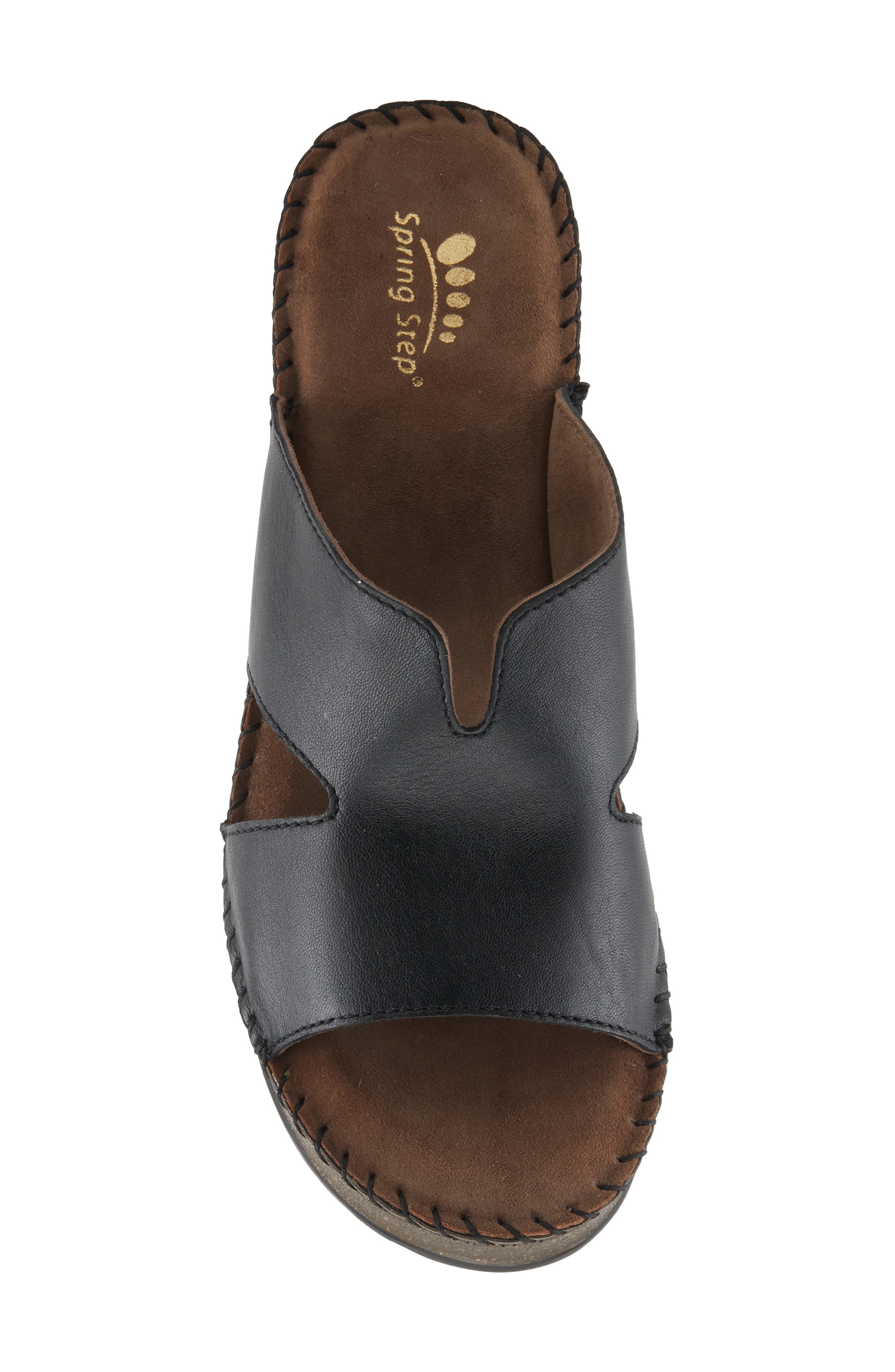 Spring Step Deltana Platform Slide Sandal, Alternate, color, Black