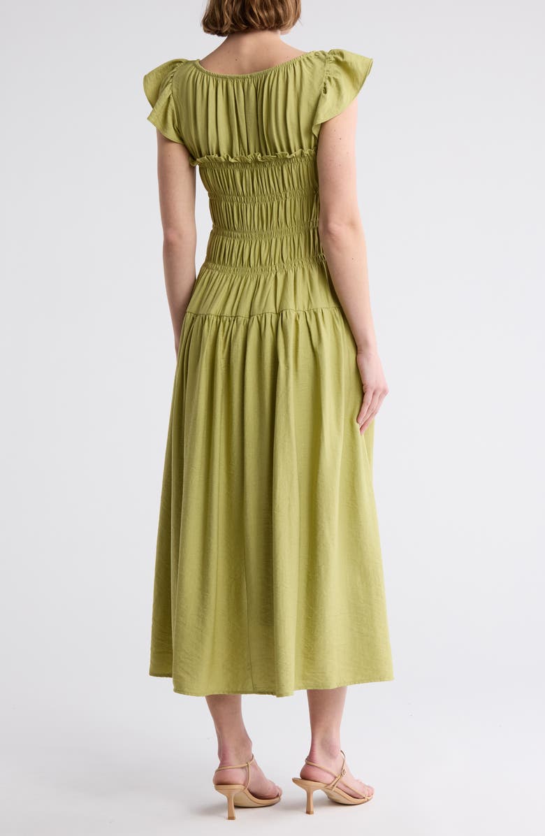 Blu Pepper Shirred Maxi Dress, Alternate, color, 