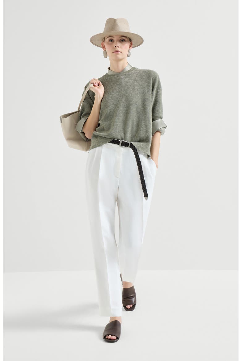 Slouchy trousers, Alternate, color, White