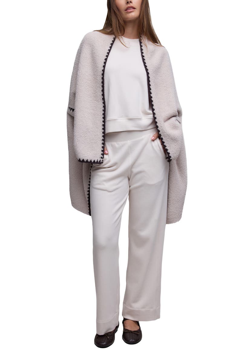 CozyChic® Blanket Stitch Wrap, Alternate, color, STONE-UMBER