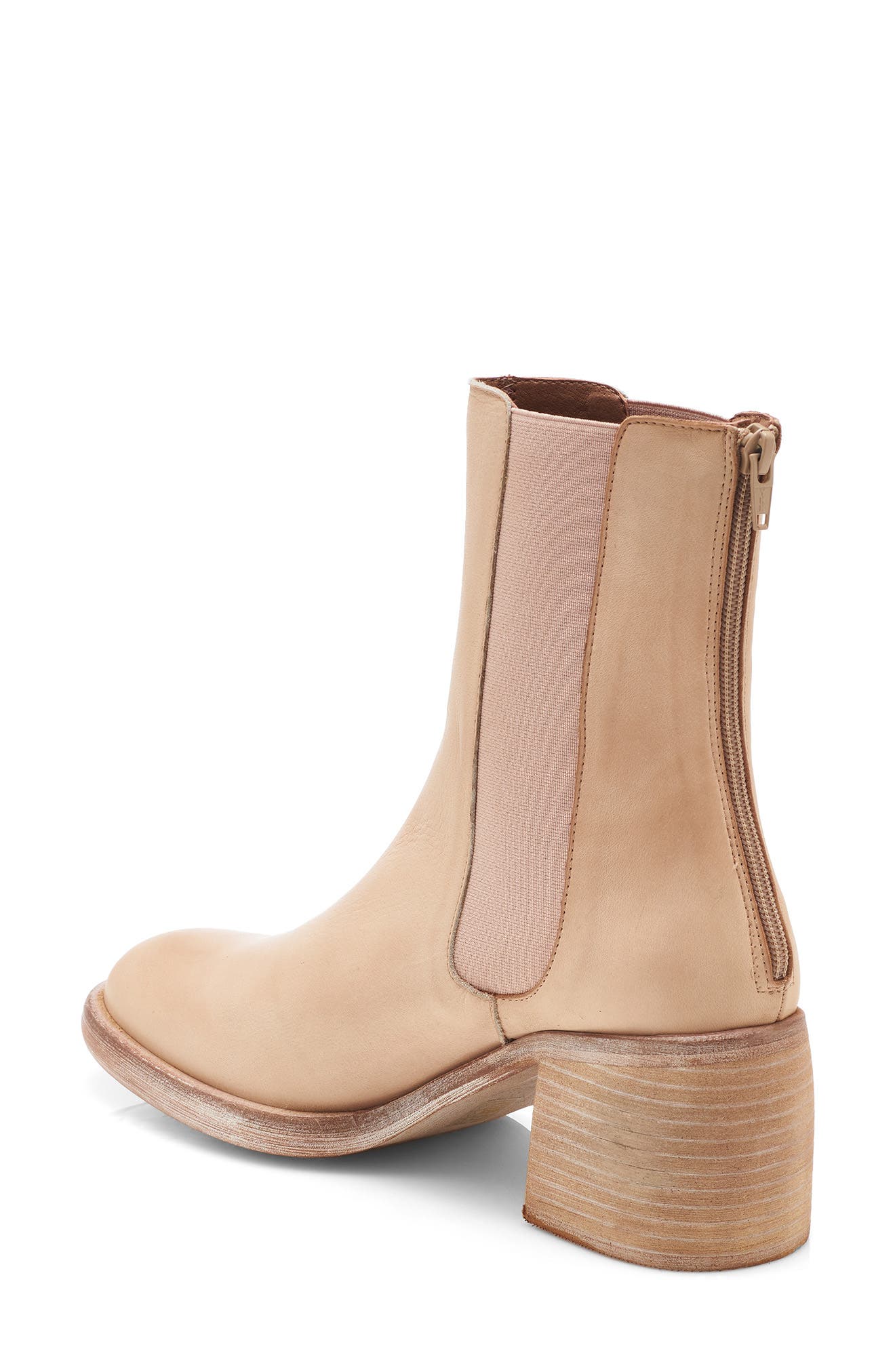 Free People Essential Chelsea Boot, Alternate, color, Natural Leather