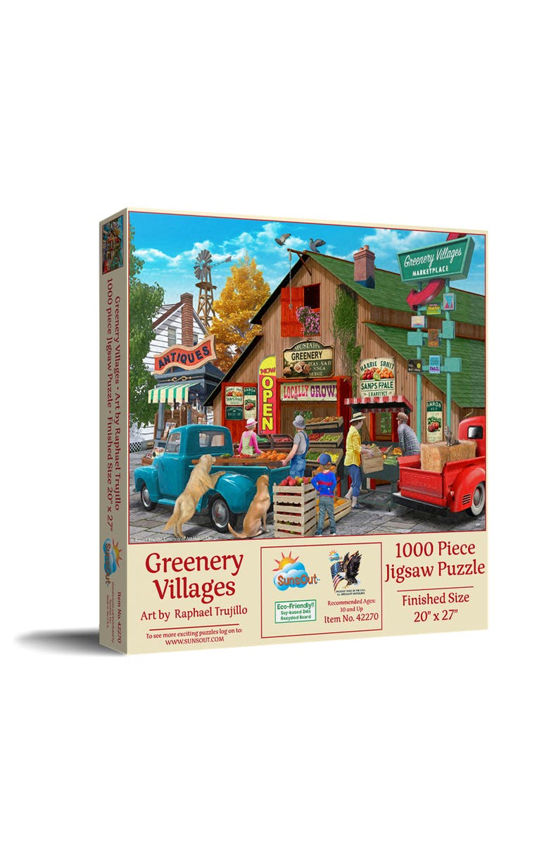 Sunsout Greenery Villages 1000 piece Jigsaw Puzzle for Adults, Main, color, Multicolor