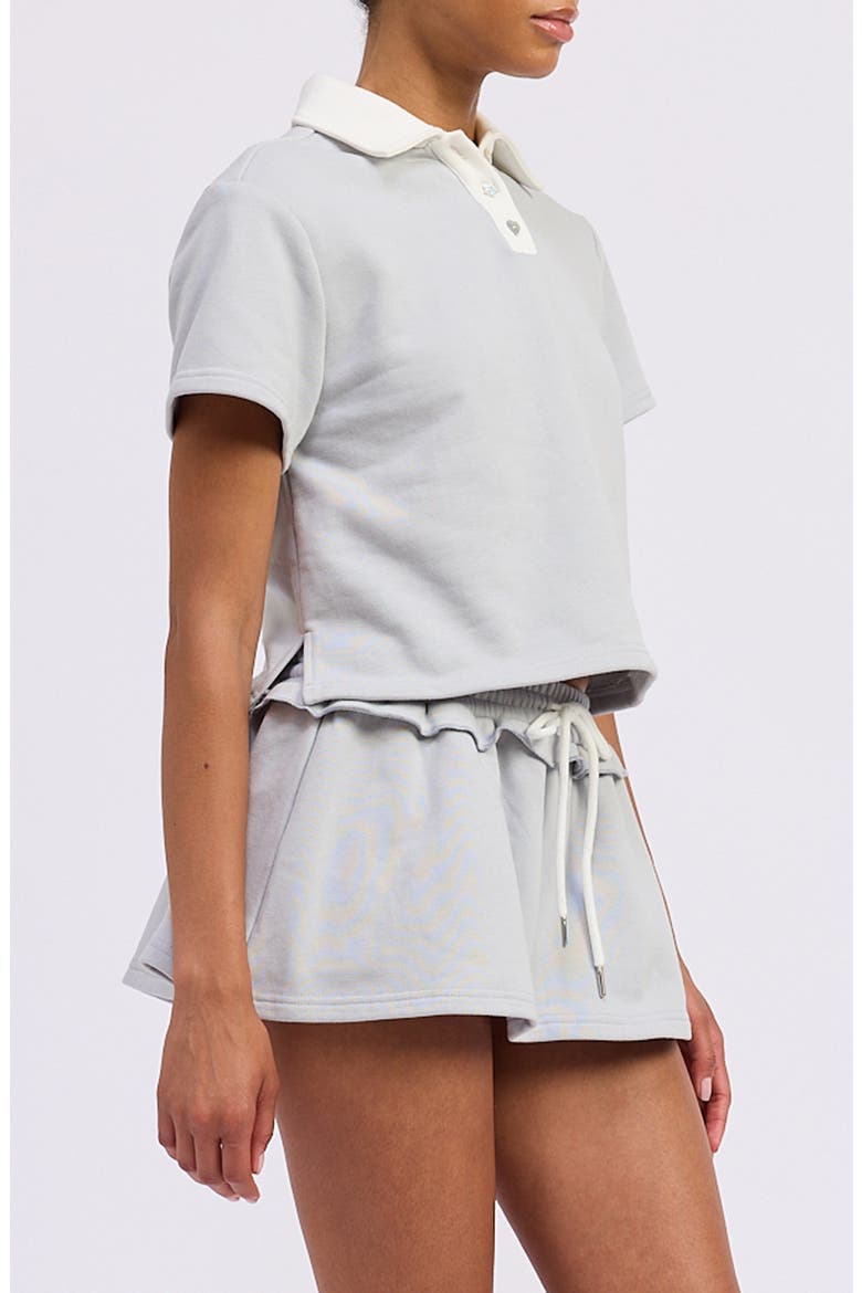Rosalie Polo Shirt, Alternate, color, LIGHT BLUE WHITE