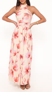 Petal & Pup Kaira Halter Neck Maxi Dress