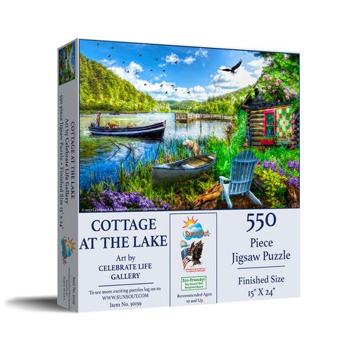 Cottage at the Lake 550 piece Jigsaw Puzzle for Adults