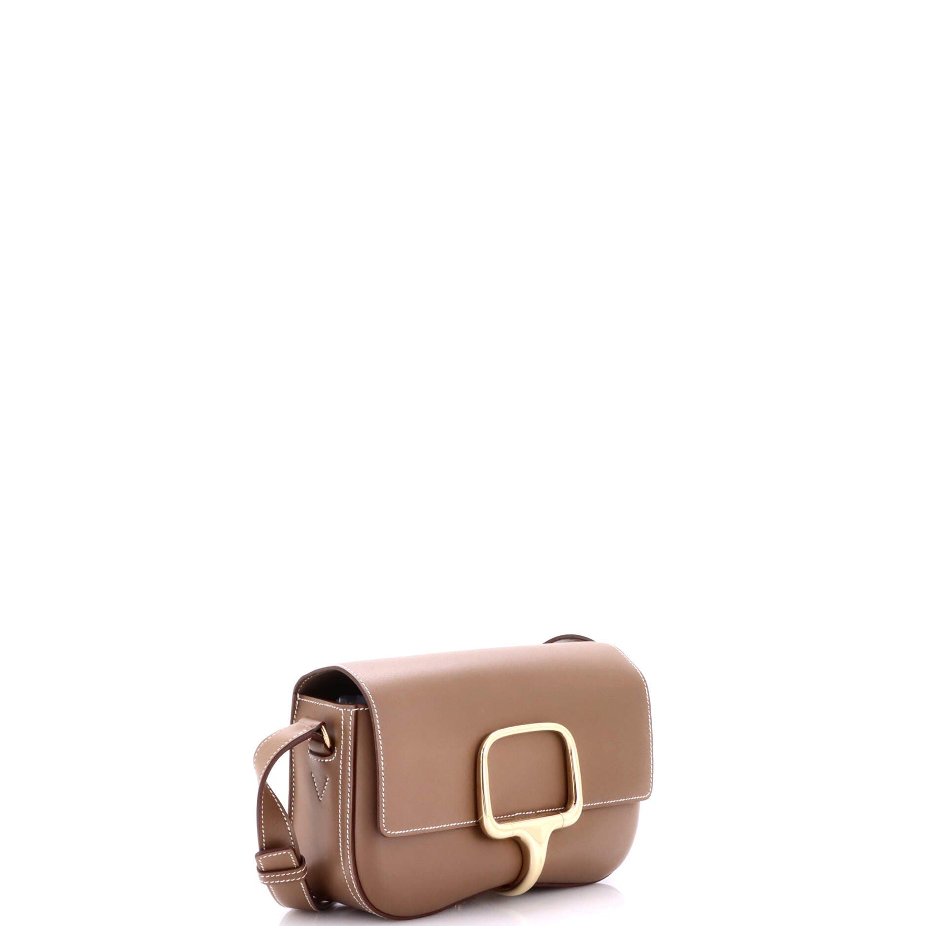 Pre-Owned Hermes Della Cavalleria Elan Shoulder Bag Tadelakt, Alternate, color, Etoupe