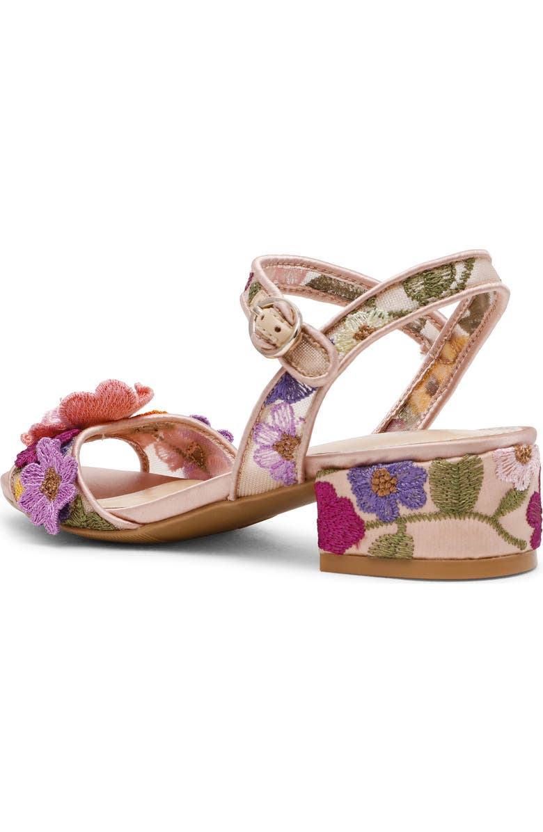 Betsey Johnson Kids' Blare Ankle Strap Sandal, Alternate, color, Beige Multi
