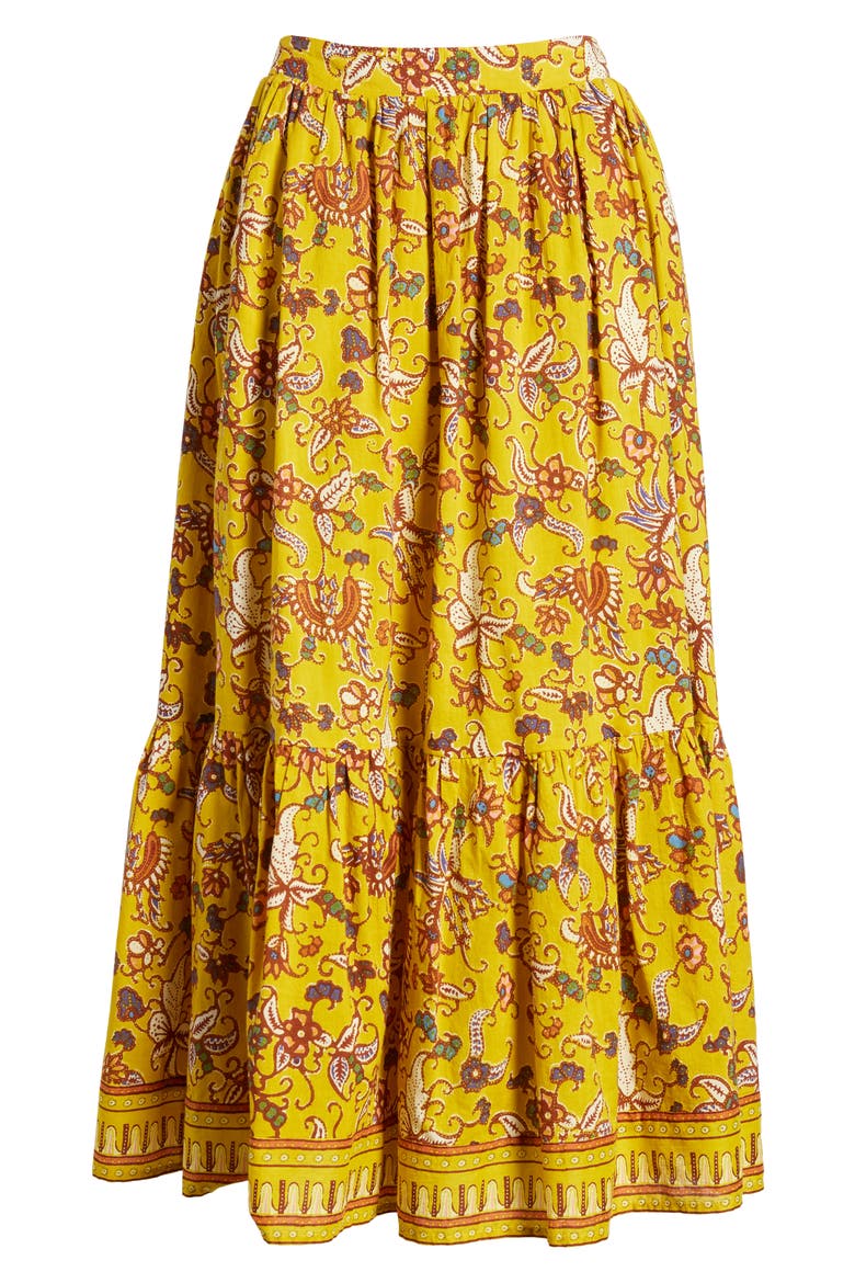 Charlene Mixed Print Organic Cotton Voile Maxi Skirt, Alternate, color, EVORA PRINT