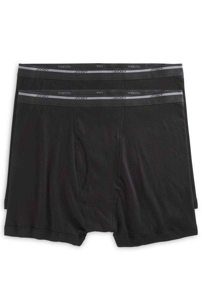 Big & Tall 2-pk Boxer Briefs, Main, color, BLACK