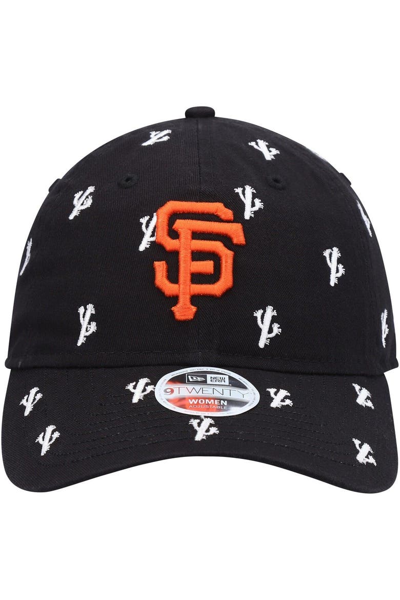 Women's New Era Black San Francisco Giants Spring Training Scatter 9TWENTY Adjustable Hat, Alternate, color, Black