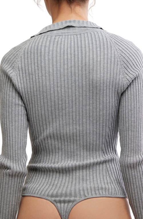 Free People Ready For It Long Sleeve Bodysuit In Grey