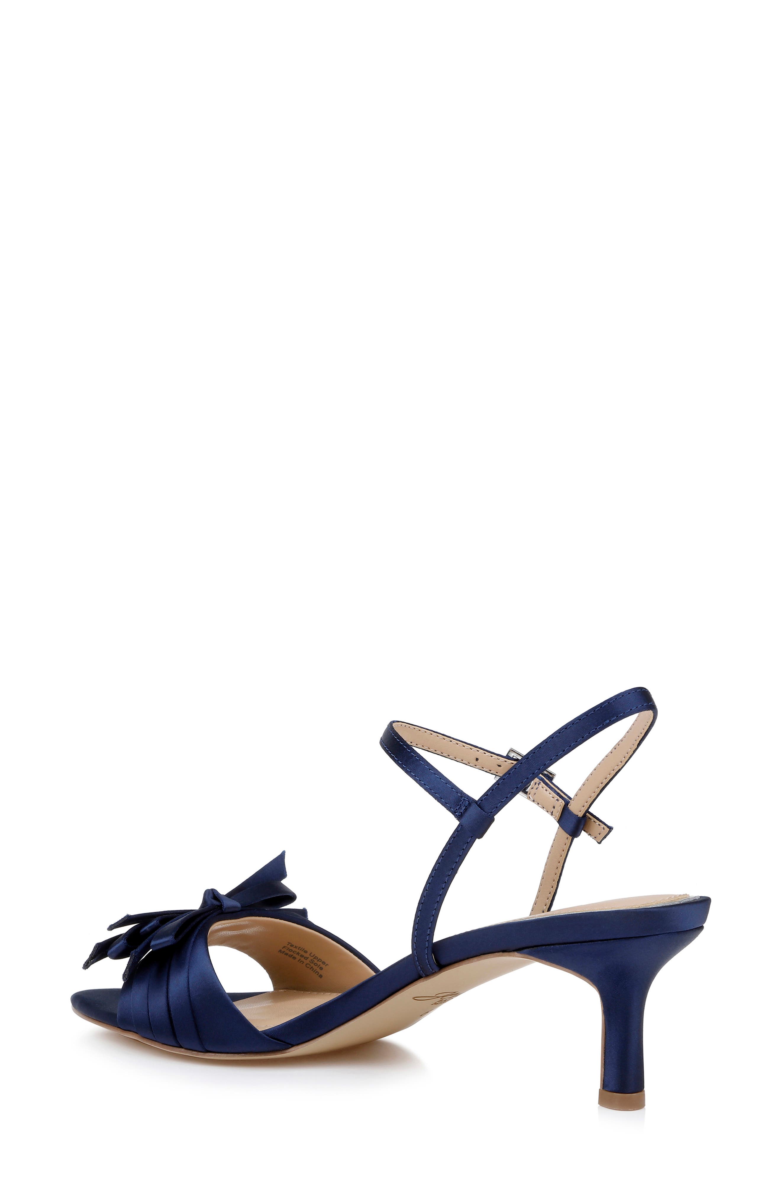 Floribeth Ankle Strap Sandal, Alternate, color, NAVY SATIN