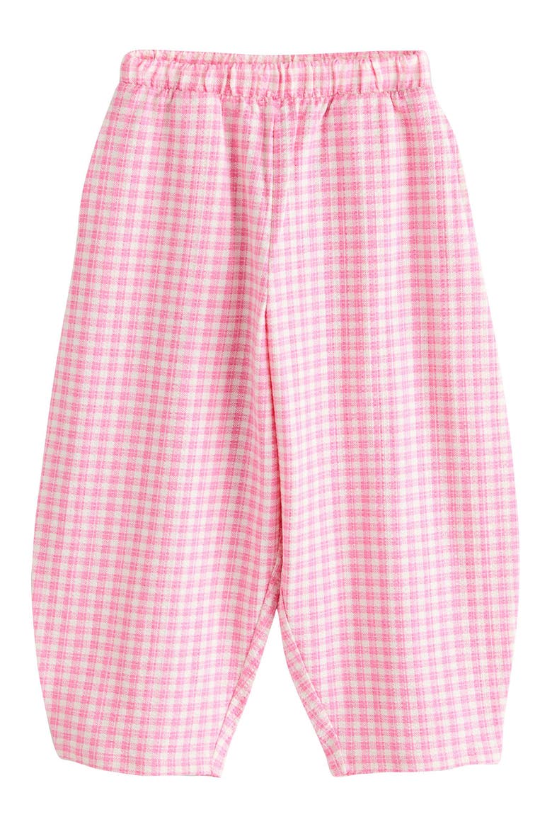 Kids' Gingham Barrel Pants, Main, color, PINK