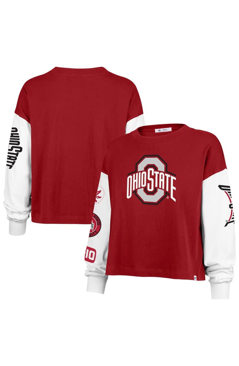 '47 Women's '47 Scarlet Ohio State Buckeyes Sydney Long Sleeve T-Shirt, Main, color, Scarlet
