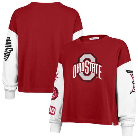 Women's '47 Scarlet Ohio State Buckeyes Sydney Long Sleeve T-Shirt
