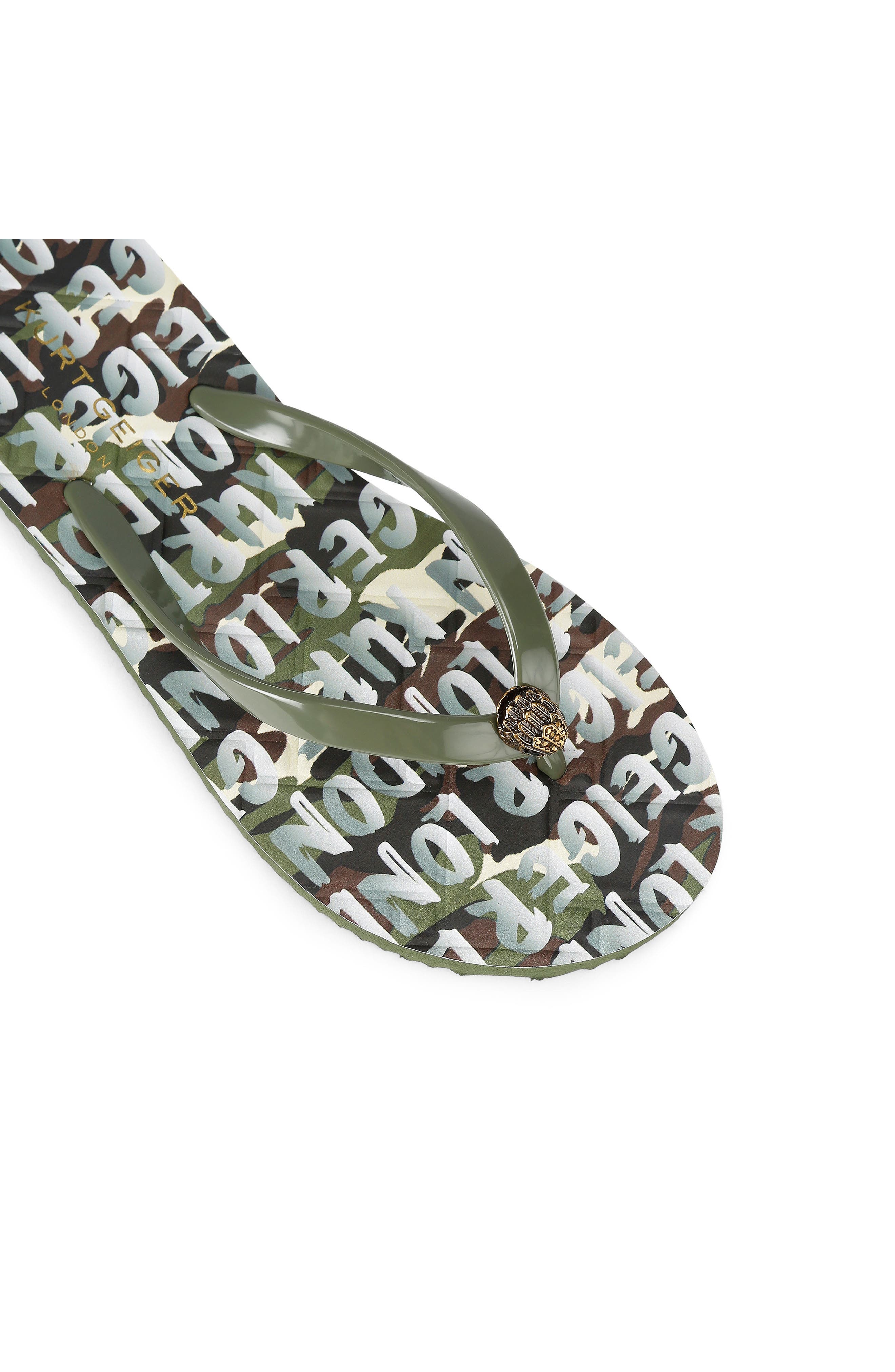 Kurt Geiger London Kensington Flip Flop, Alternate, color, Green Multi