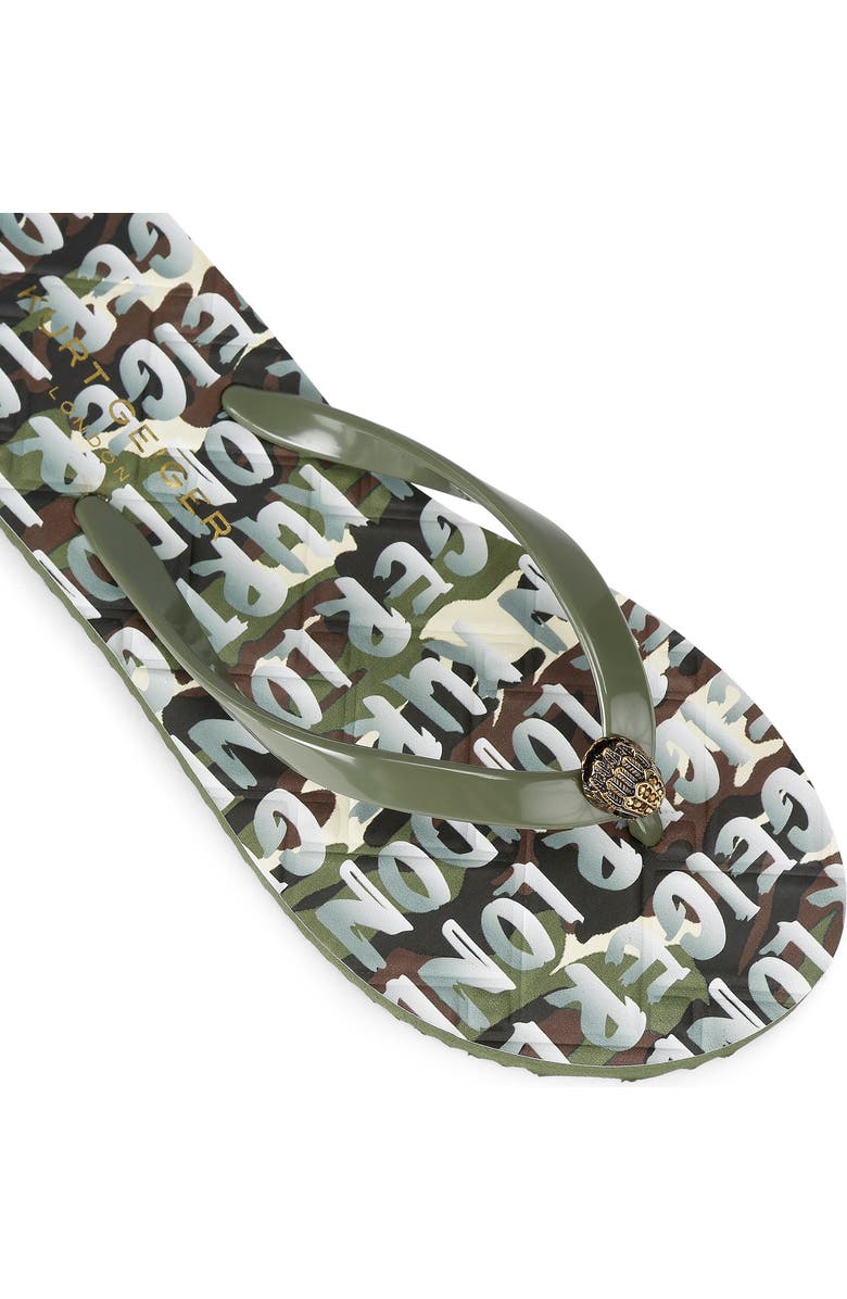 Kurt Geiger London Kensington Flip Flop, Alternate, color, Green Multi