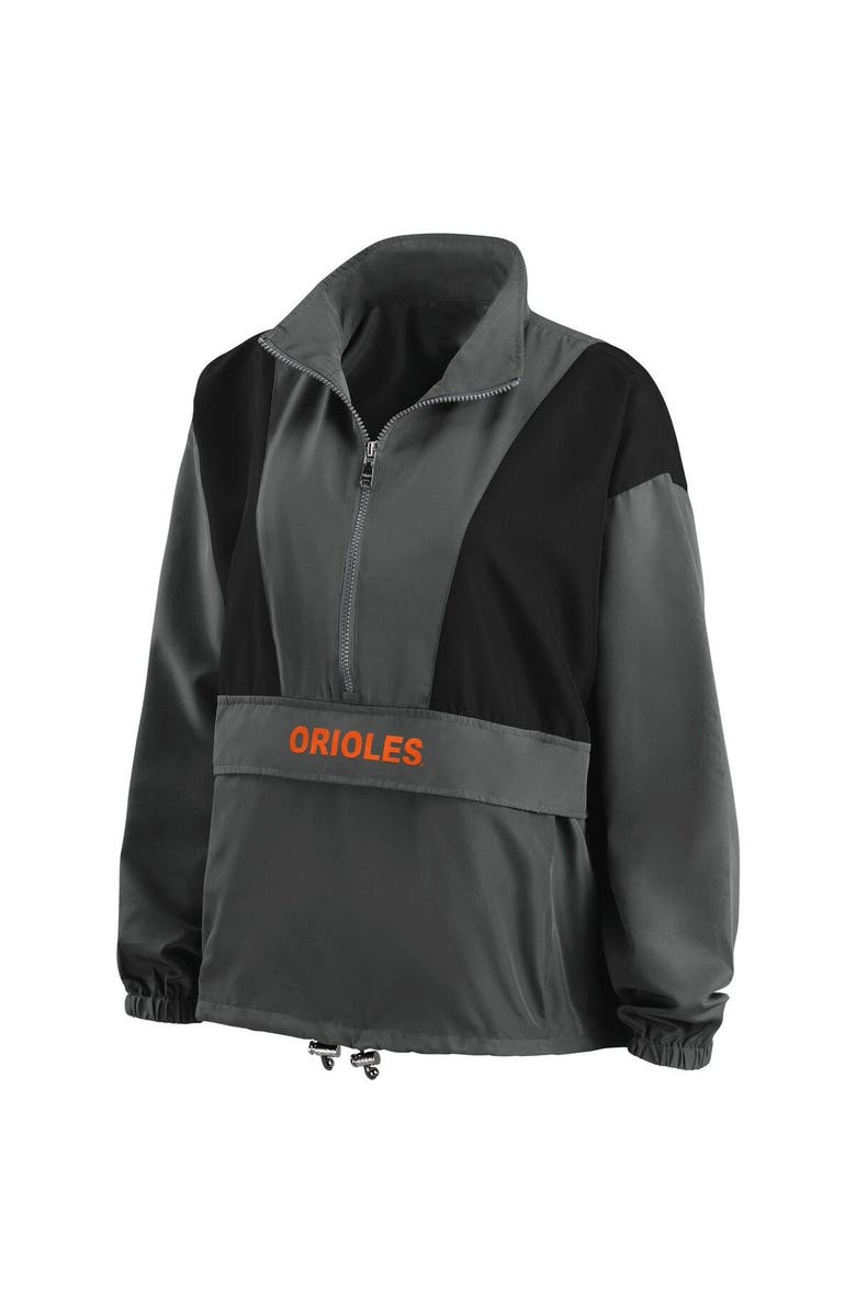 WEAR by Erin Andrews Women's WEAR by Erin Andrews Charcoal Baltimore Orioles Packable Half-Zip Jacket, Alternate, color, 