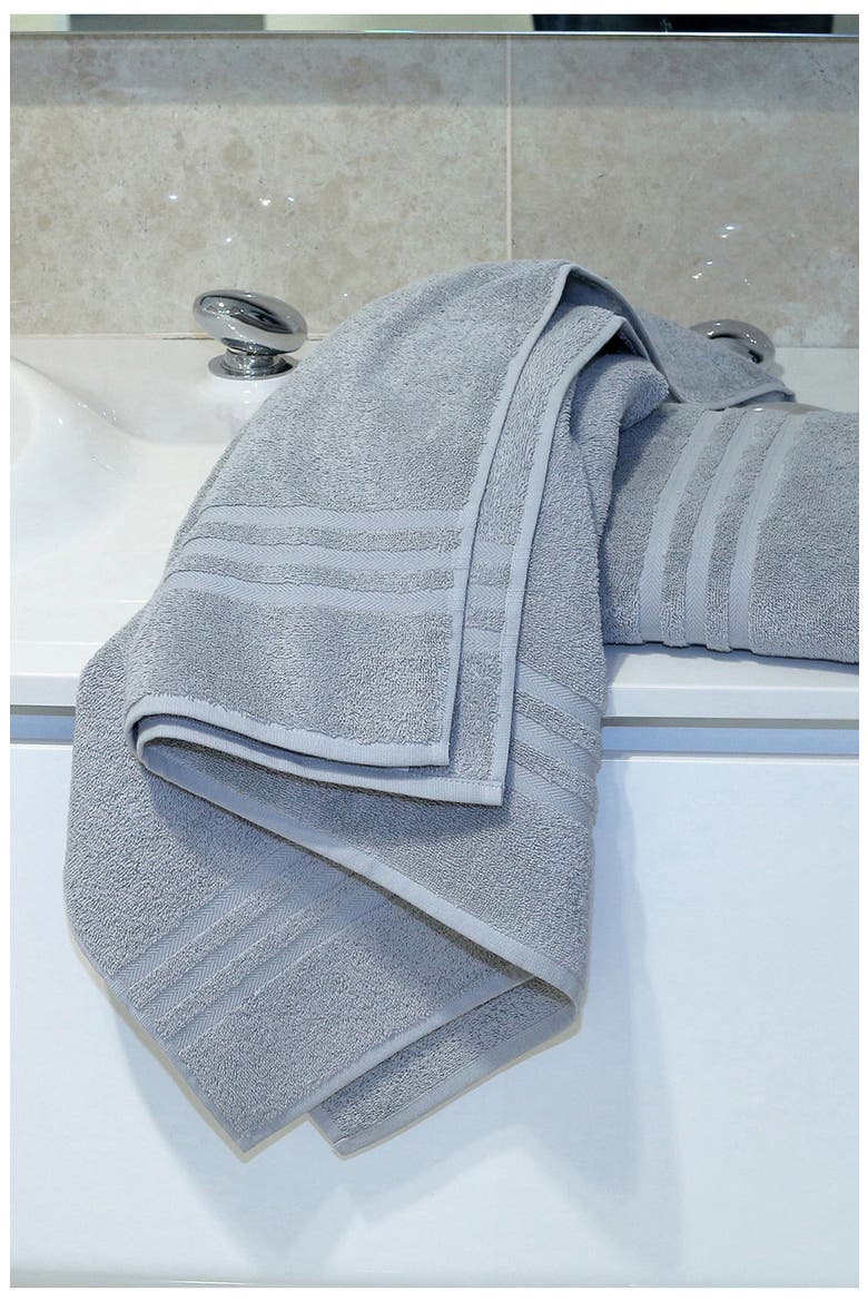 Denzi Turkish Cotton Bath Towel - Set of 2, Alternate, color, GREY