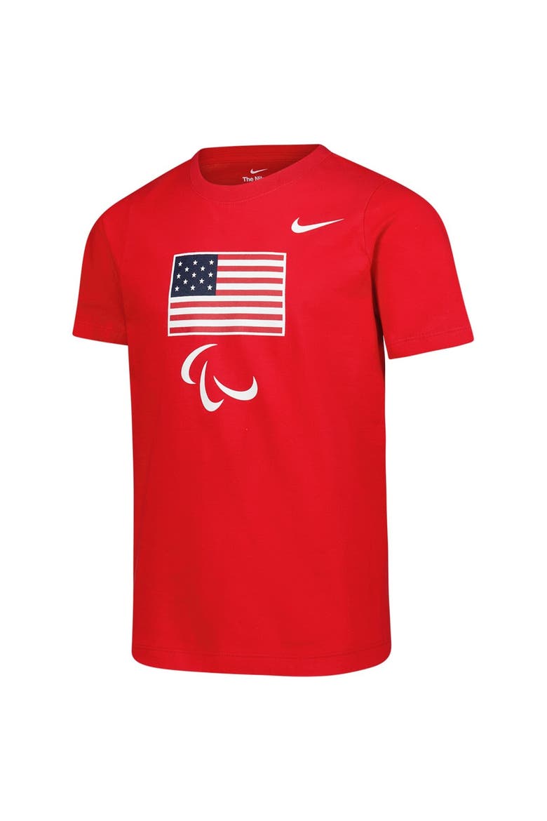 Youth Nike  Red U.S. Paralympics Core T-Shirt, Alternate, color, Red