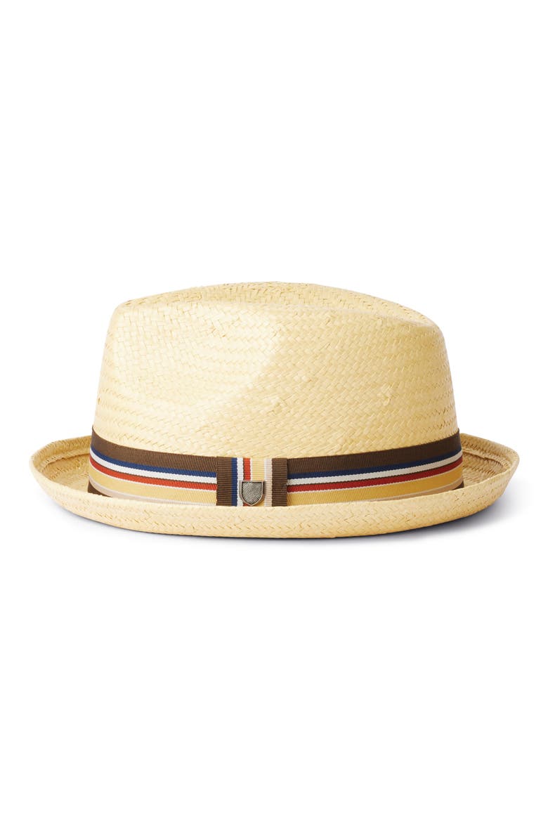 Castor Straw Fedora, Main, color, TAN