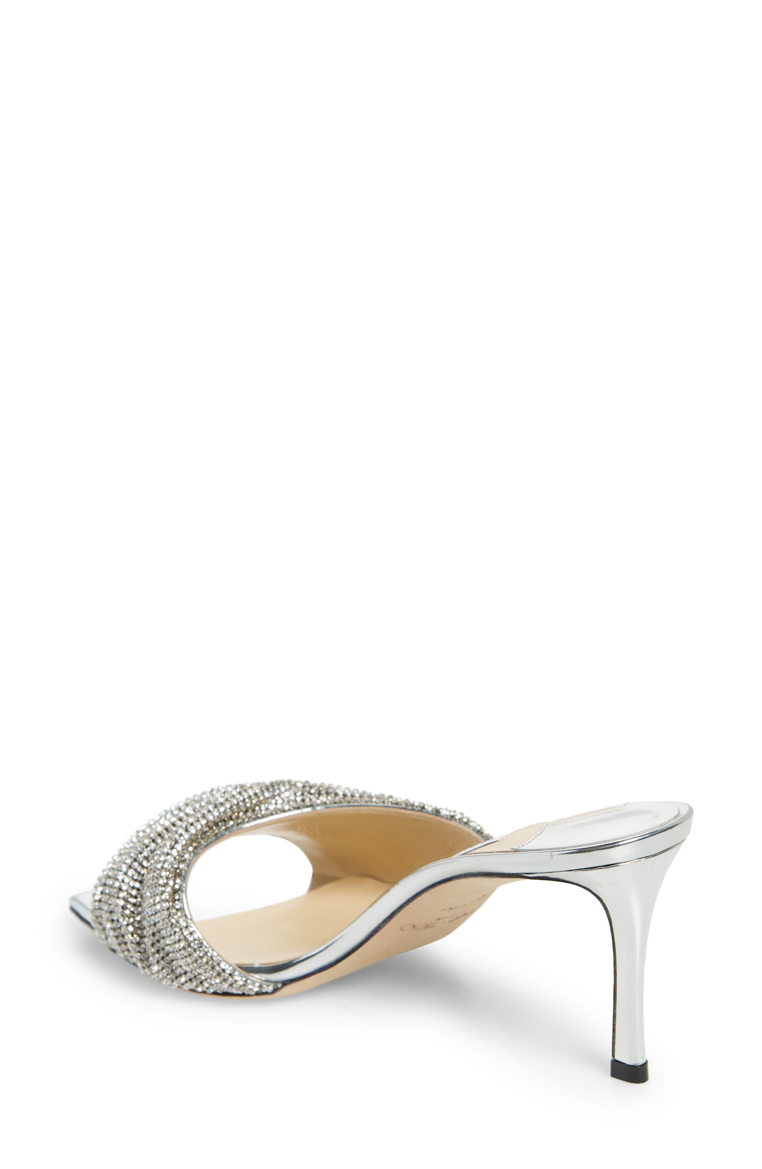 Jimmy Choo Naria Crystal Mesh Slide Sandal, Alternate, color, 