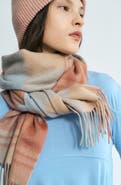 Lost Pattern Plaid Cashmere Scarf