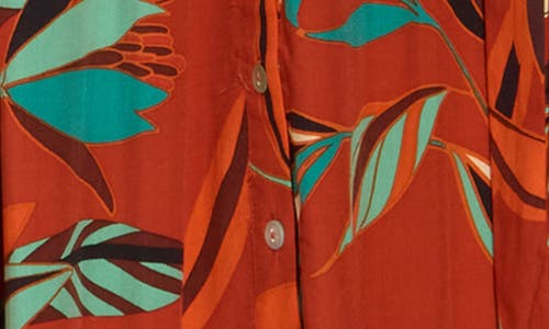 Dr2 By Daniel Rainn Floral Sleeveless Tiered Maxi Dress In Red