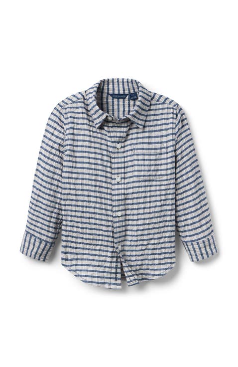 Striped Seersucker Twill Shirt (Little Kid & Big Kid)