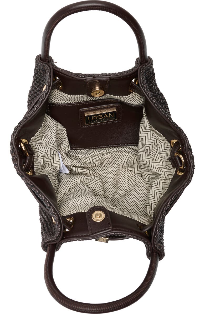 URBAN EXPRESSIONS HANDBAGS Straw Crossbody Bag, Alternate, color, Chocolate