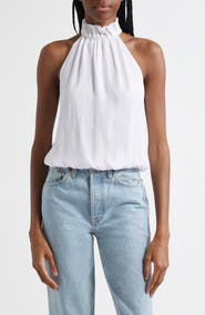 Ramy Brook Rowan Ruffle Collar Sleeveless Top
