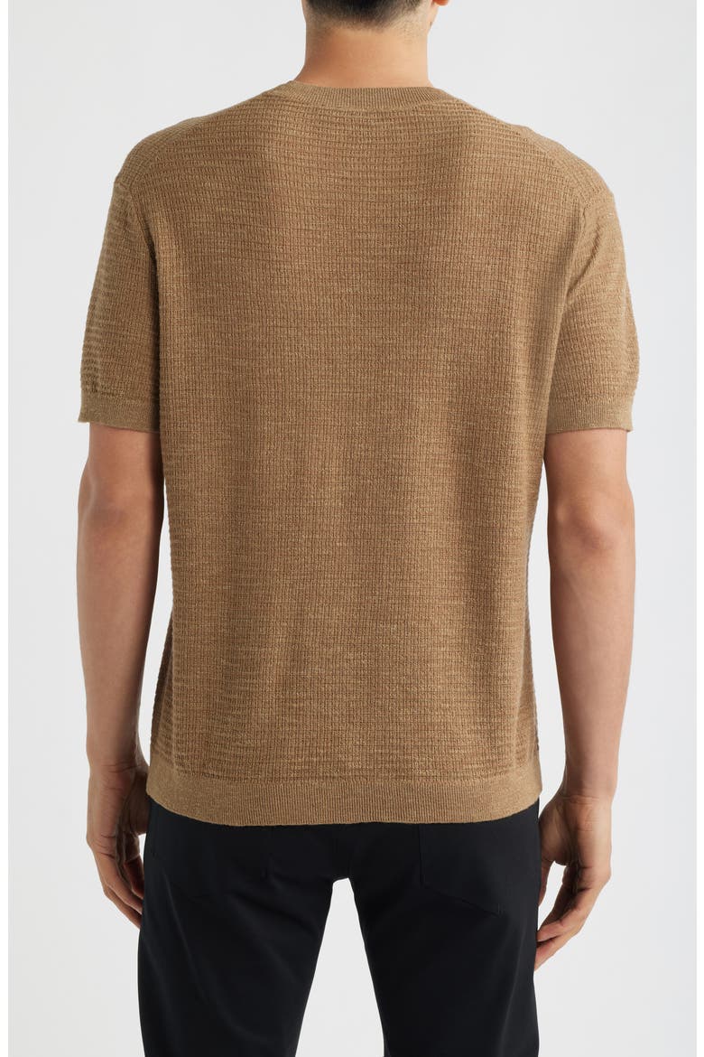 Kolben Pacific Short Sleeve Textured Knit Sweater, Alternate, color, FRESH KHAKI