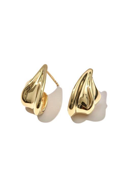 14kt Gold Vermeil Wave Earrings