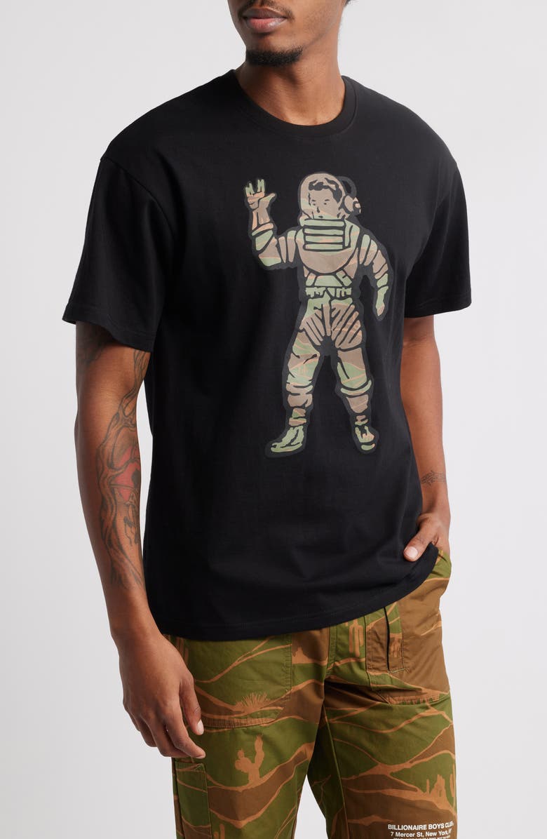 Billionaire Boys Club Astronaut Cotton Graphic T-Shirt, Main, color, Black