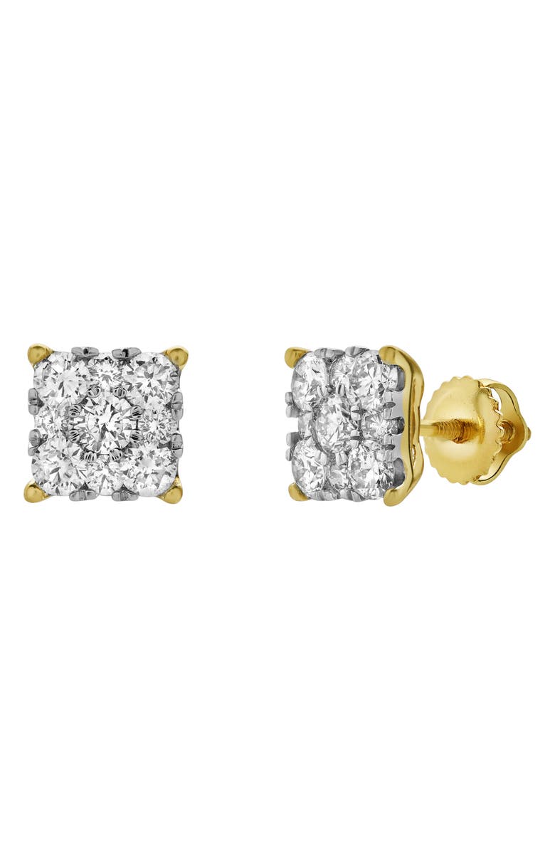 LuvMyJewelry Lab Grown Diamond Cluster Stud Earrings, Alternate, color,
